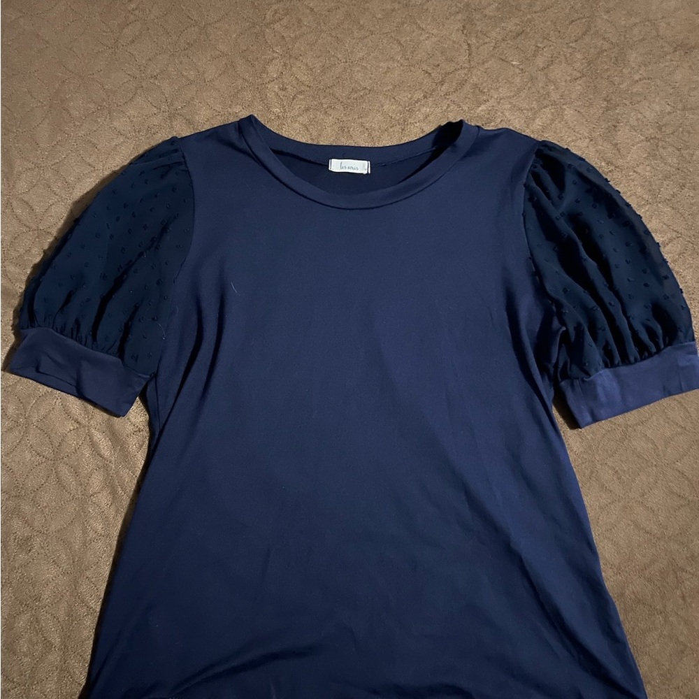 Elegant Navy Blue Women's Top
